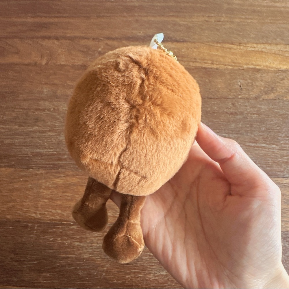 Cute Coffee Bean Plush Keychain Kawaii Mini Stuffed Bag Charm Gift New - Picture 2 of 6